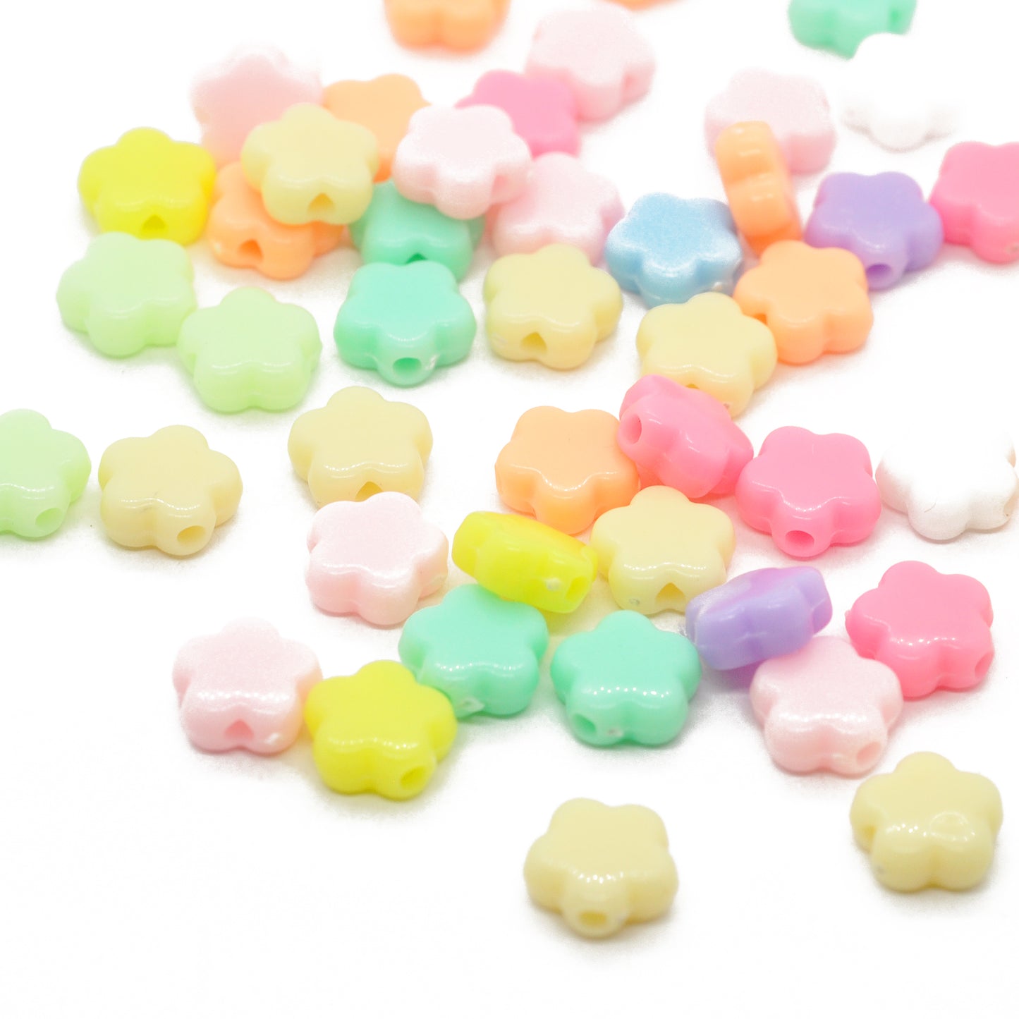 Blumen Mix Flowers / neon Acryl / Ø 10 mm