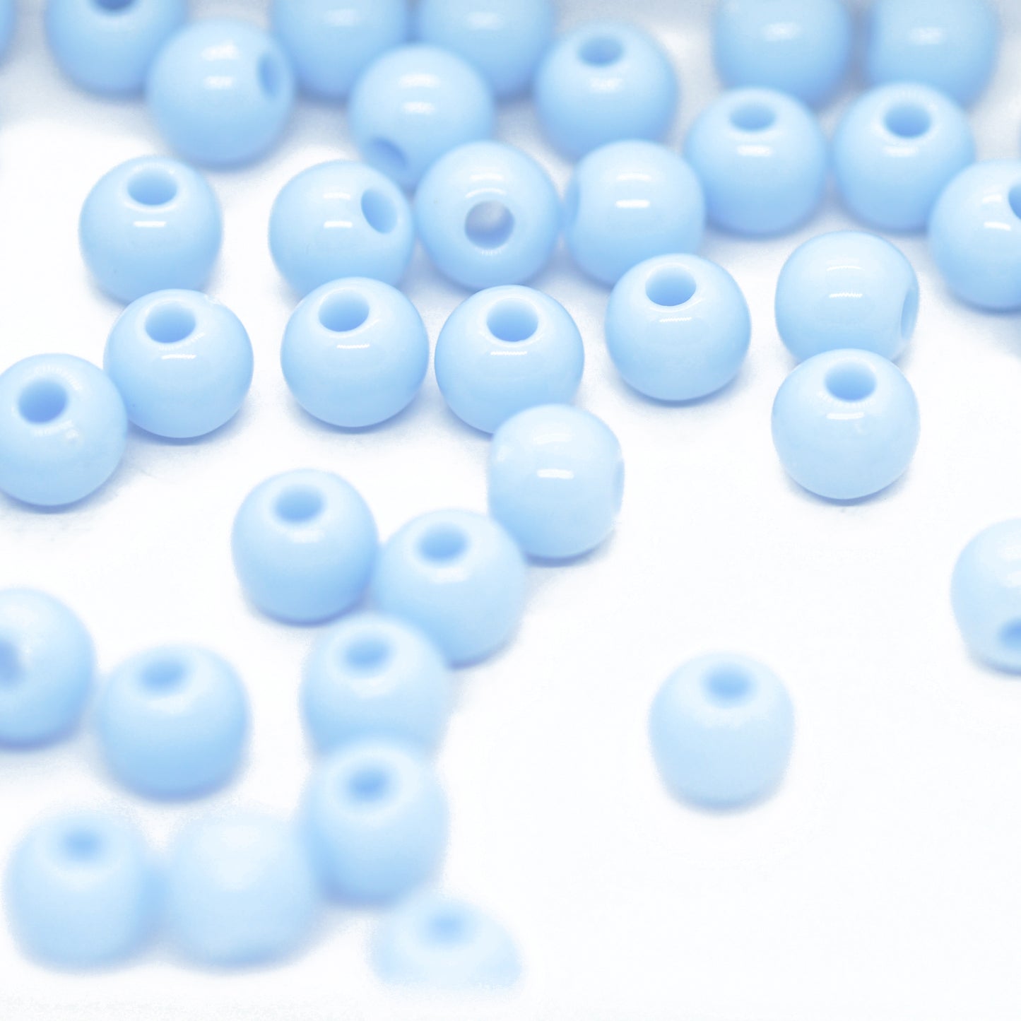 Kleine Kugeln Acryl / cornflower blau opak / Ø 6mm / 50 Stk.