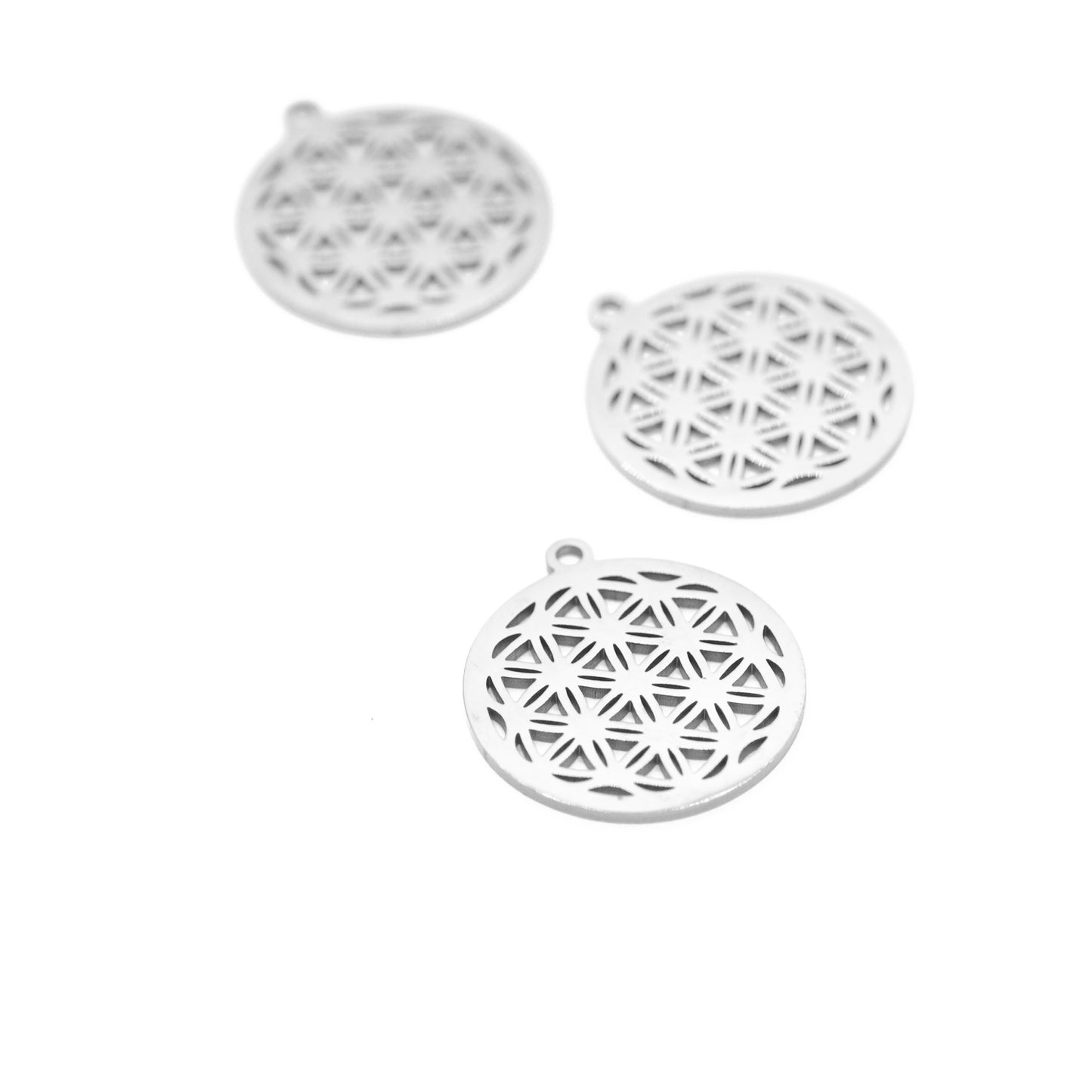 Flower of Life Pendant / Stainless Steel / 20mm