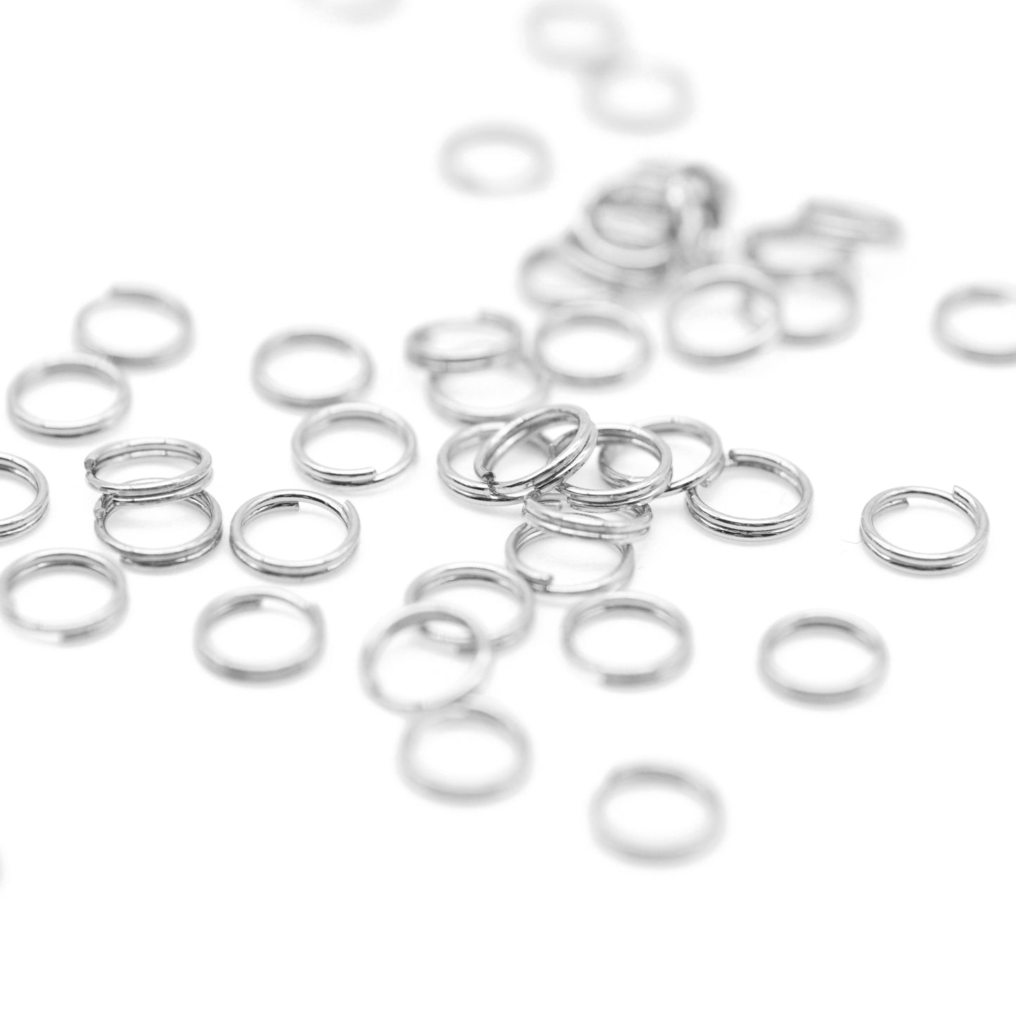 Stainless steel split ring / silver colored / 5mm