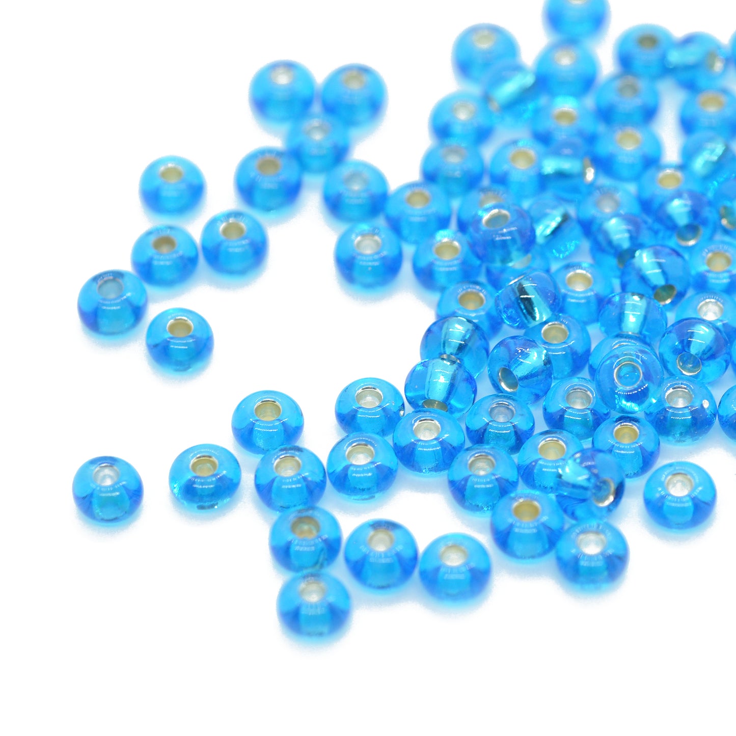 Preciosa Rocailles / königsblau silbereinzug 5/0 Ø 4,5mm / 15gr.