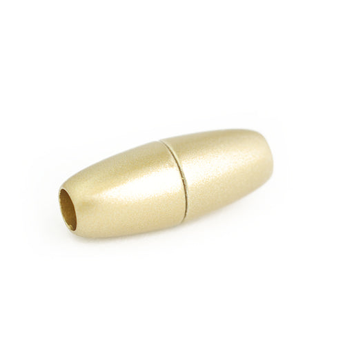 Power Magnetverschluß oval / goldfarben matt / Ø 4 mm