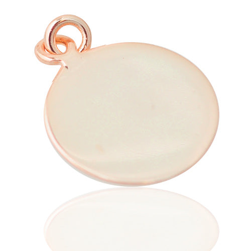 Plättchen Anhänger / 925er Silber rosévergoldet / Ø 12mm