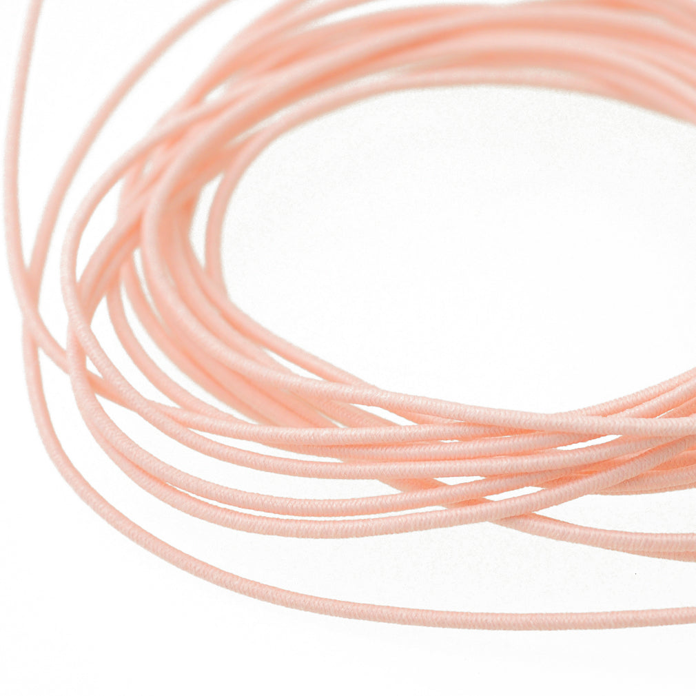 Elastic fabric ribbon salmon 1.5m / Ø 1mm