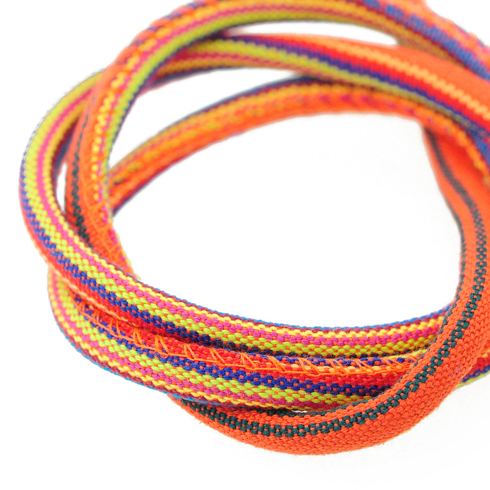 Ethno ribbon indi orange 1m / Ø 6mm