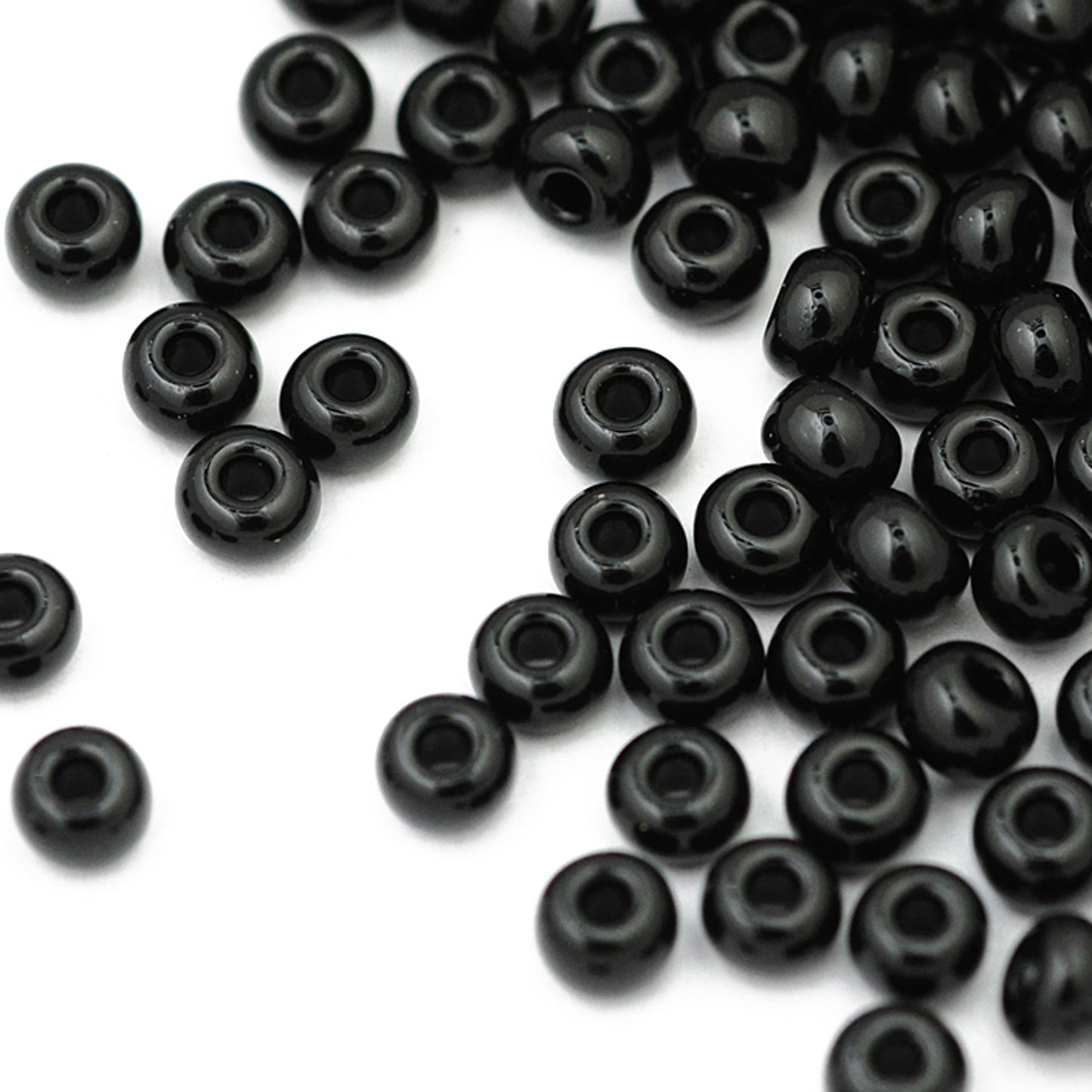 Preciosa Rocailles schwarz / Ø 4,5mm (5/0) / 15gr.