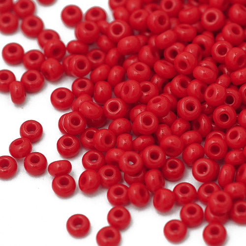 Preciosa Rocailles koralle rot opak / Ø 2,6mm (9/0) / 15gr.