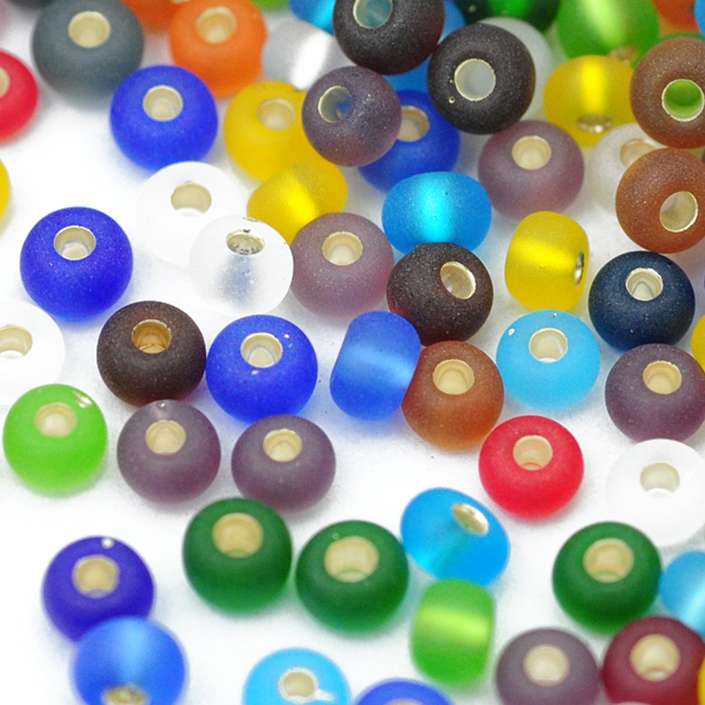 Preciosa Rocailles mix bunt Silbereinzug / Ø 4,5mm (5/0) / 15gr.