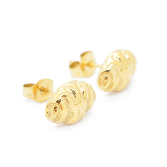 Franzbrötchen Ohrstecker / NUENA Hamburg Collection / Edelstahl