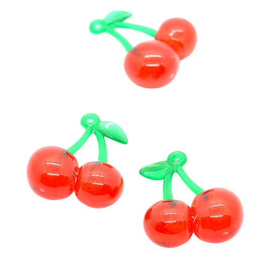 Kirschen Anhänger rot / 26mm