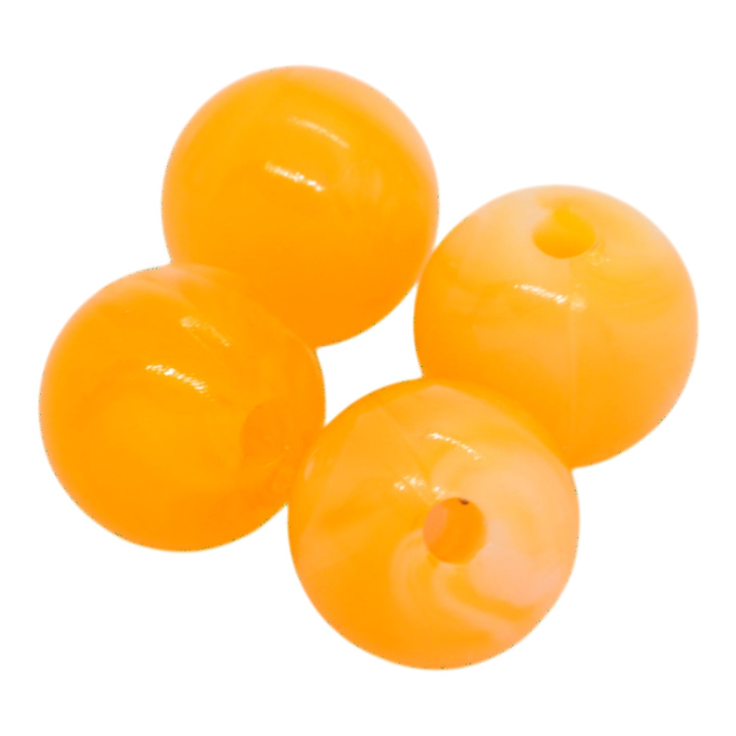 Kugel marmoriert / Edelsteinimitat orange / 12mm