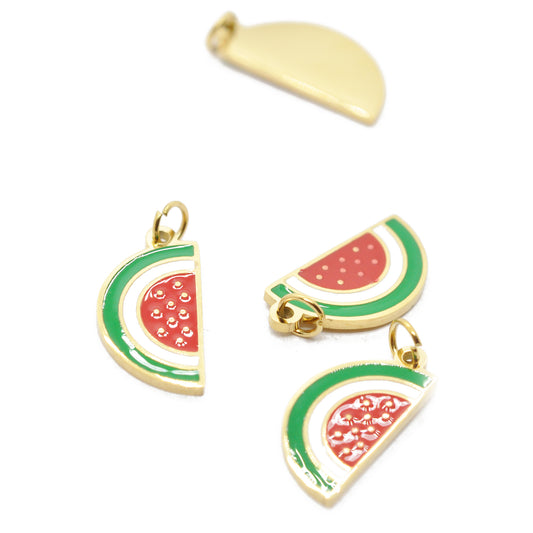 Wassermelone Anhänger Edelstahl / 12mm