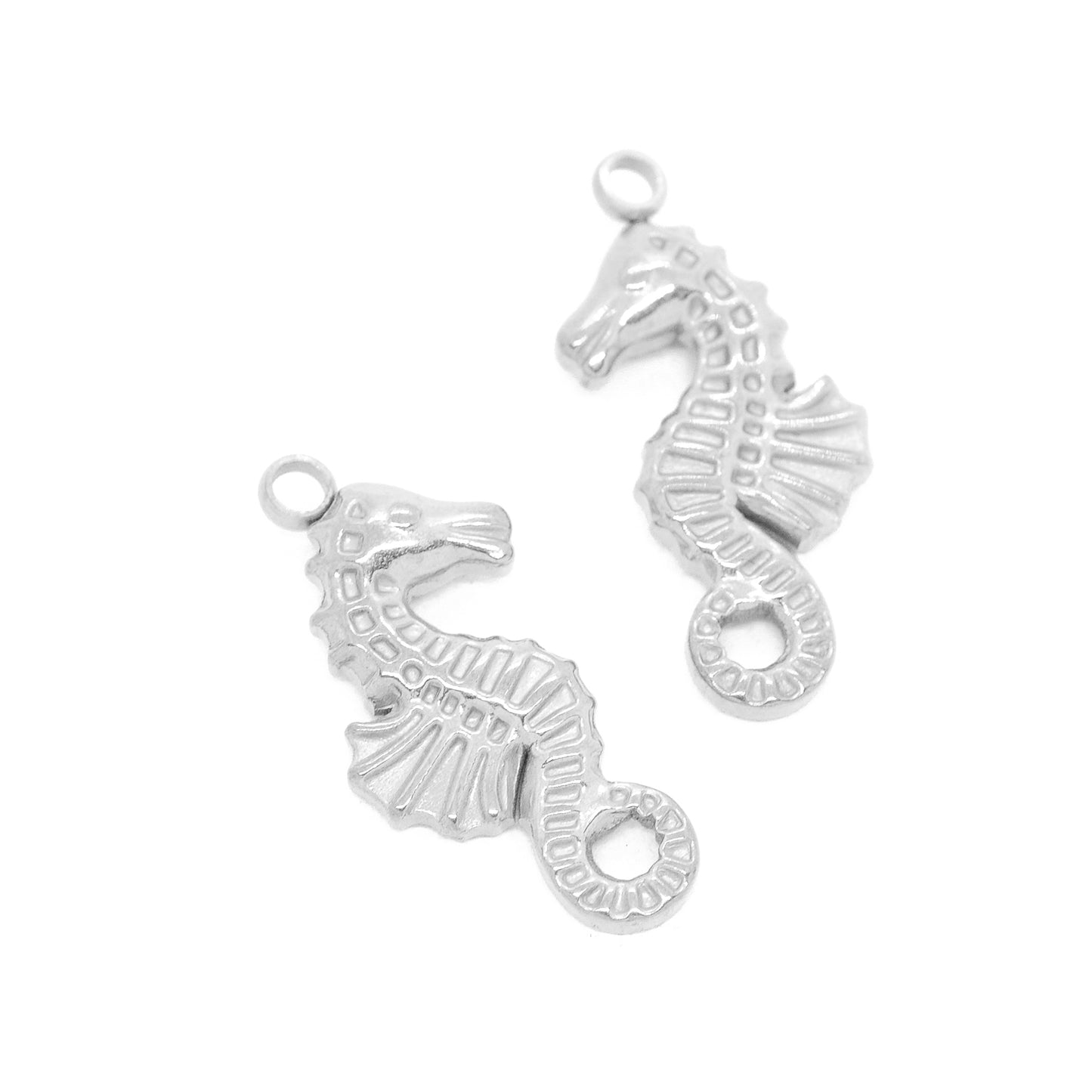 Edelstahl Seepferdchen Charm / 22 x 9mm