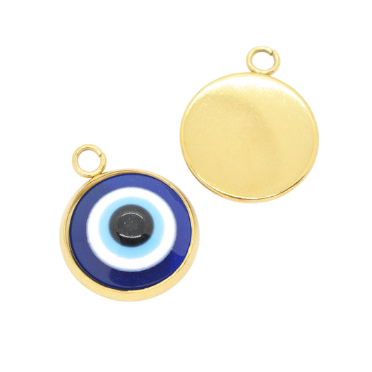 Evil Eye - Nazar Anhänger Edelstahl / 15mm