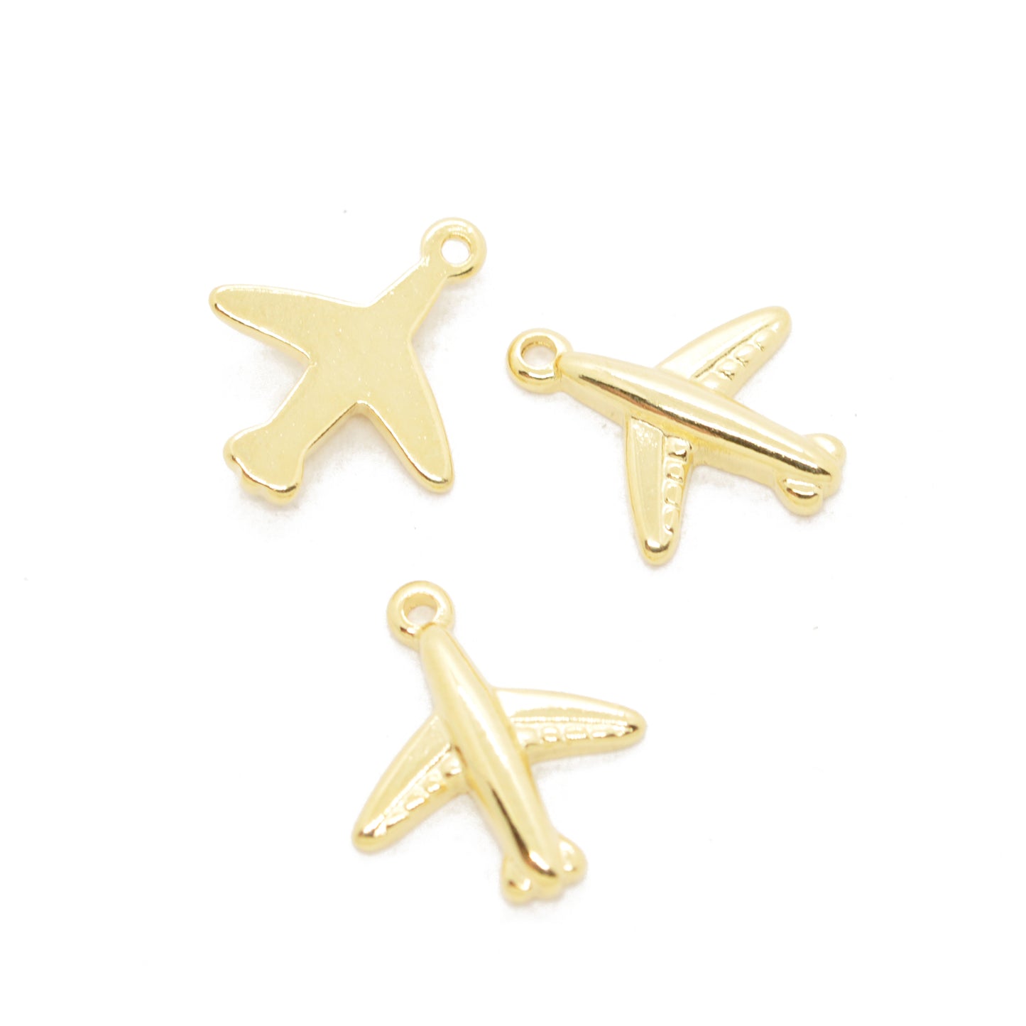 Flugzeug Anhänger / Charm Edelstahl / 15mm