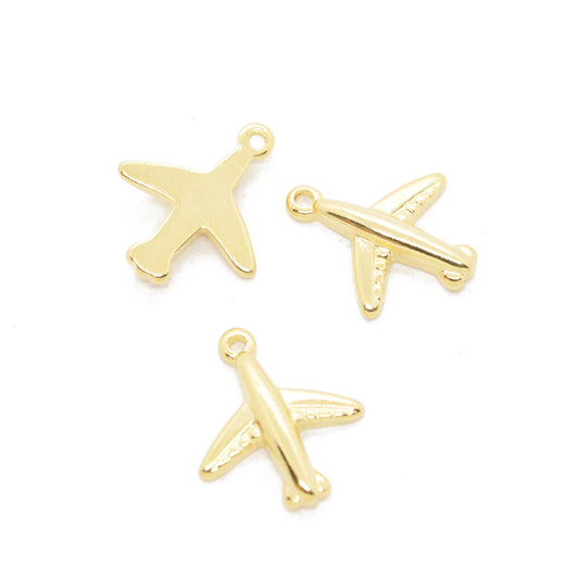 Flugzeug Anhänger / Charm Edelstahl / 15mm