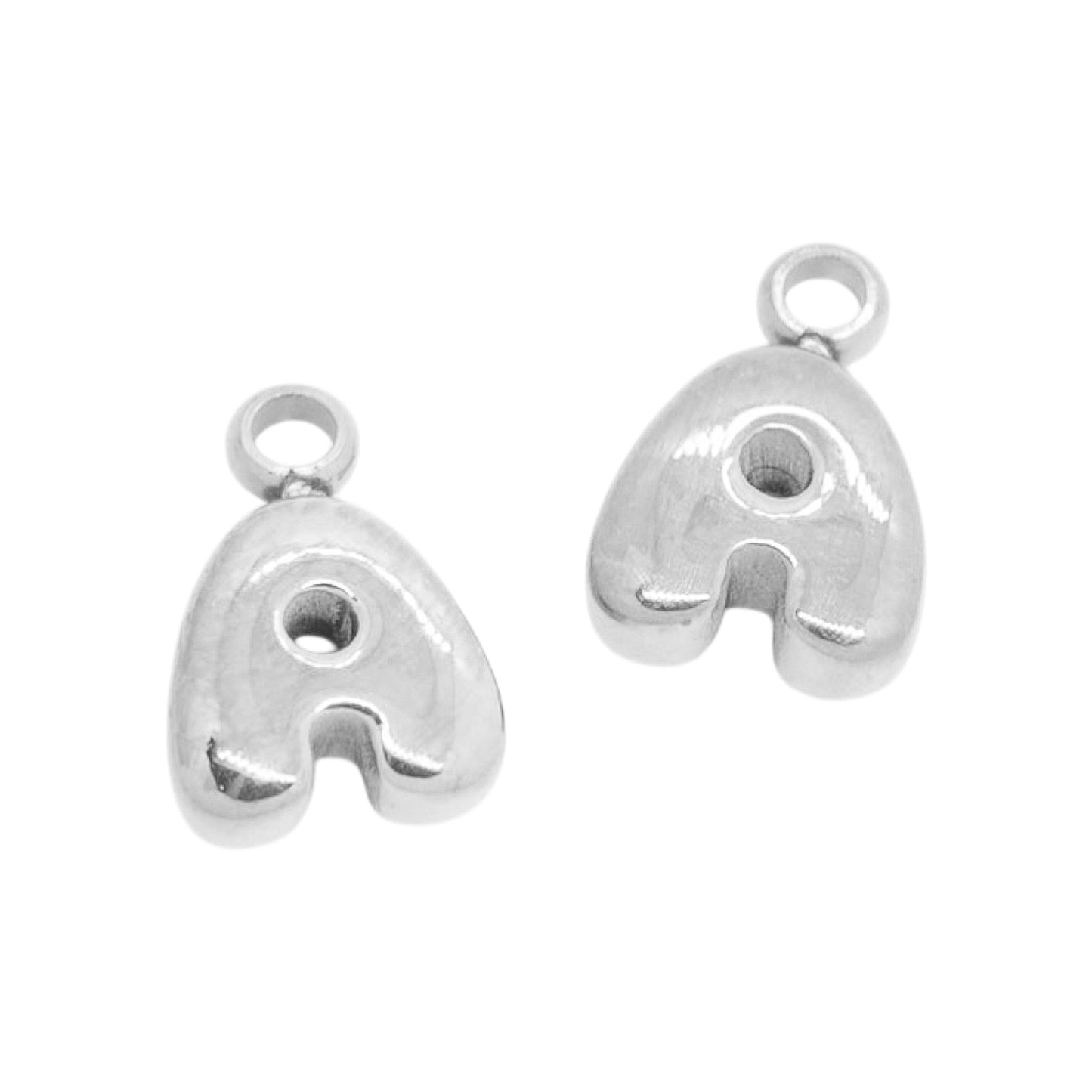 Bubble Buchstaben Charms Halskette / Edelstahl