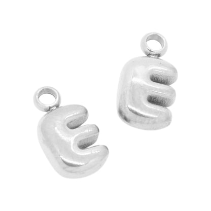 Bubble Buchstaben Charms Halskette / Edelstahl