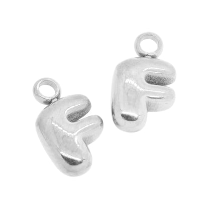 Bubble Buchstaben Charms Halskette / Edelstahl