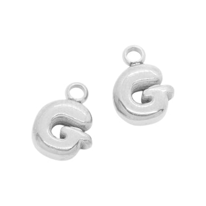 Bubble Buchstaben Charms Halskette / Edelstahl
