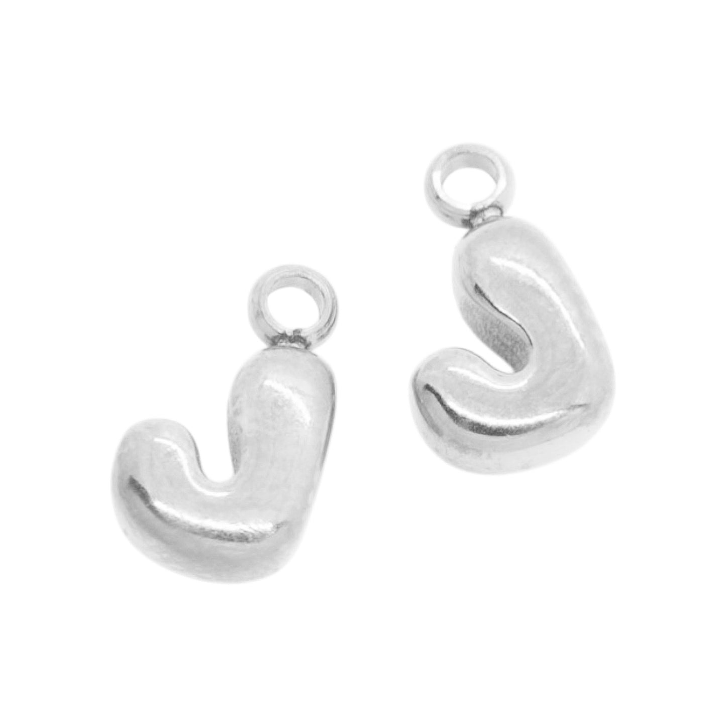 Bubble Buchstaben Charms Halskette / Edelstahl