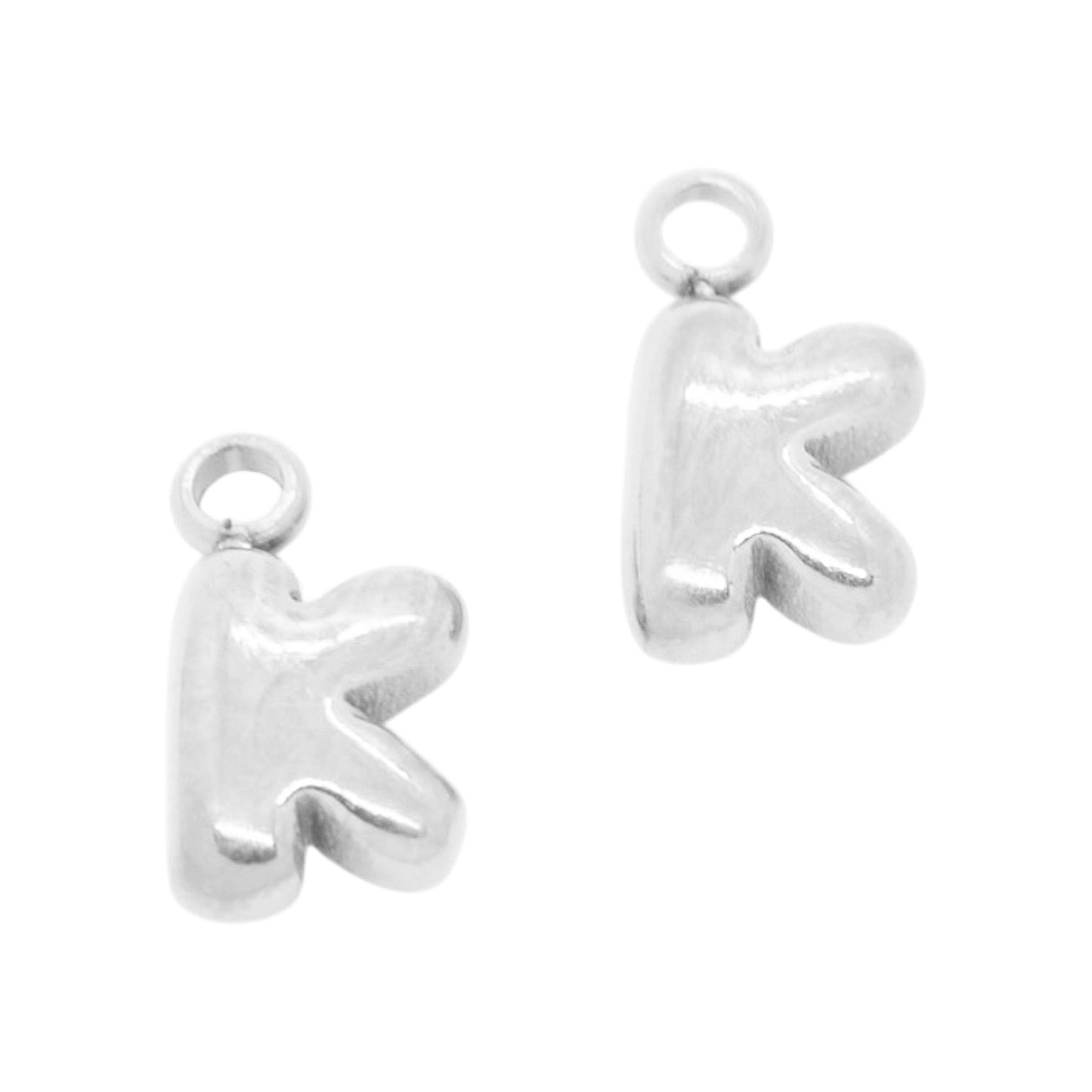 Bubble Buchstaben Charms Halskette / Edelstahl
