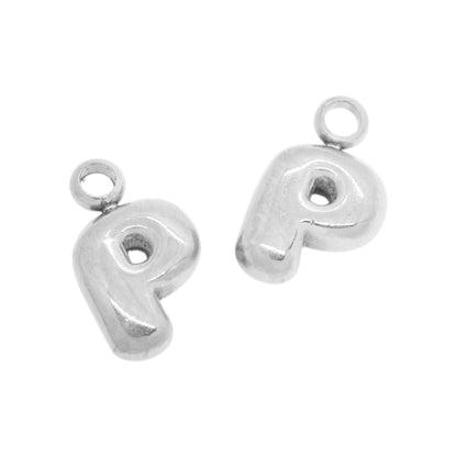 Bubble Buchstaben Charms Halskette / Edelstahl