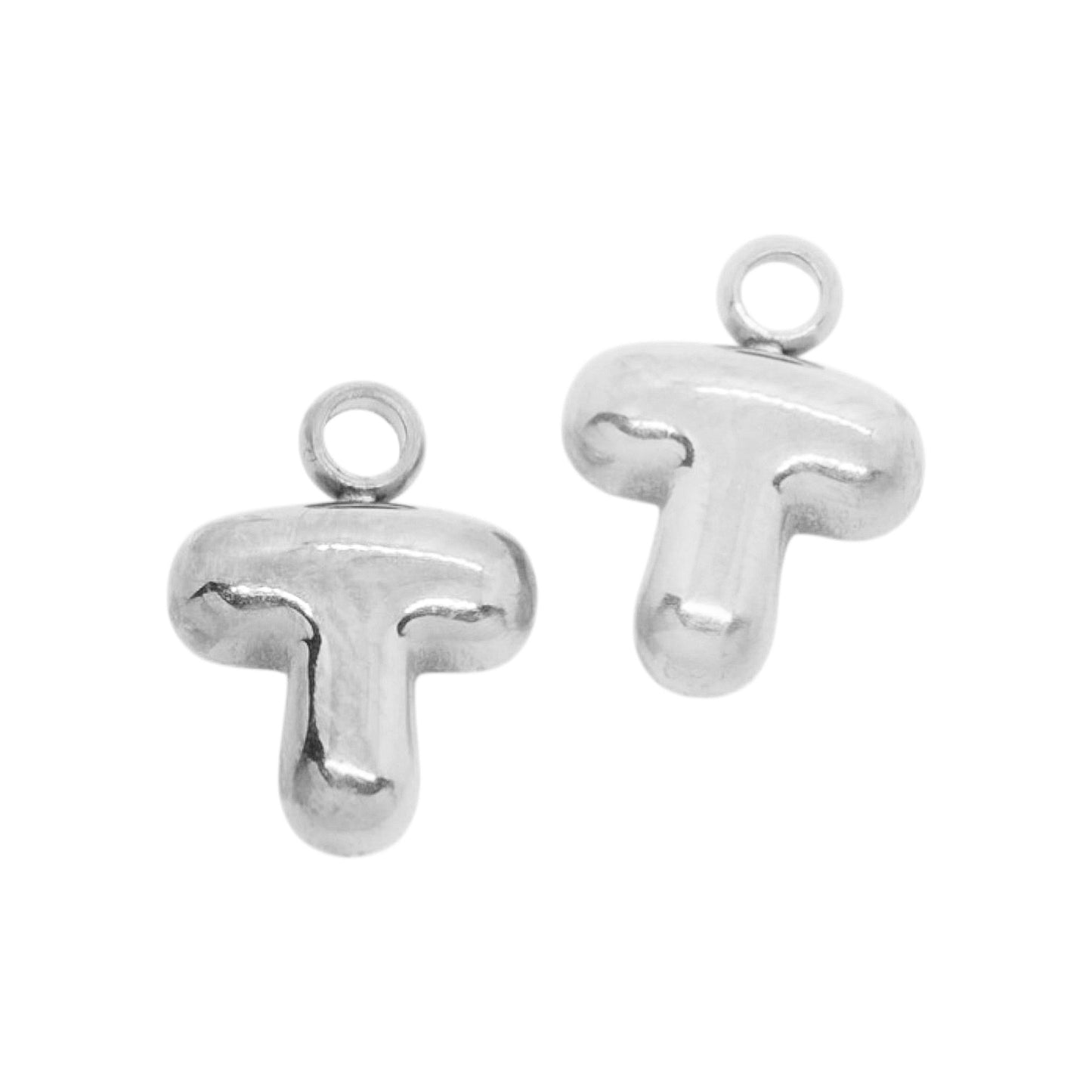 Bubble Buchstaben Charms Halskette / Edelstahl