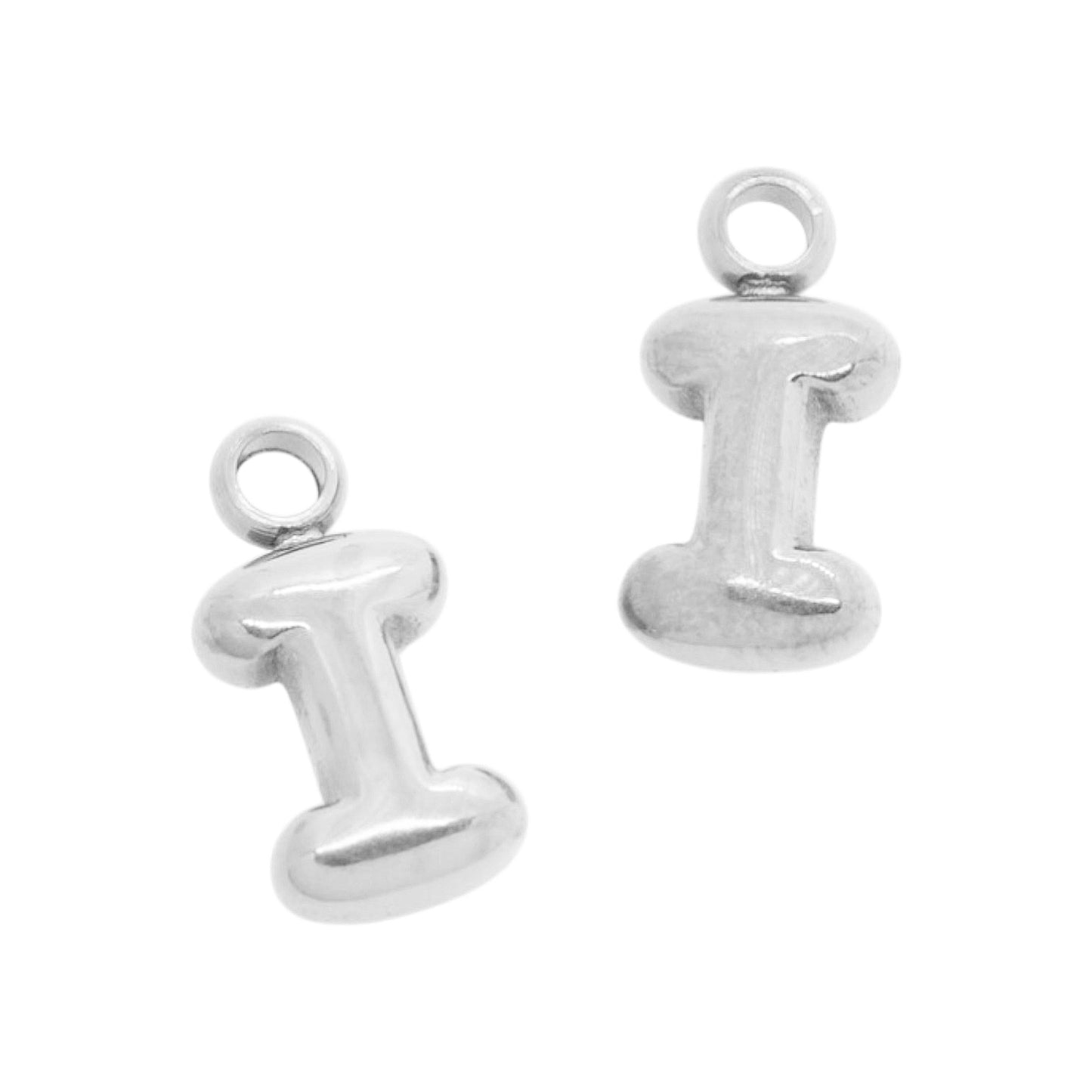 Bubble Buchstaben Charms Halskette / Edelstahl