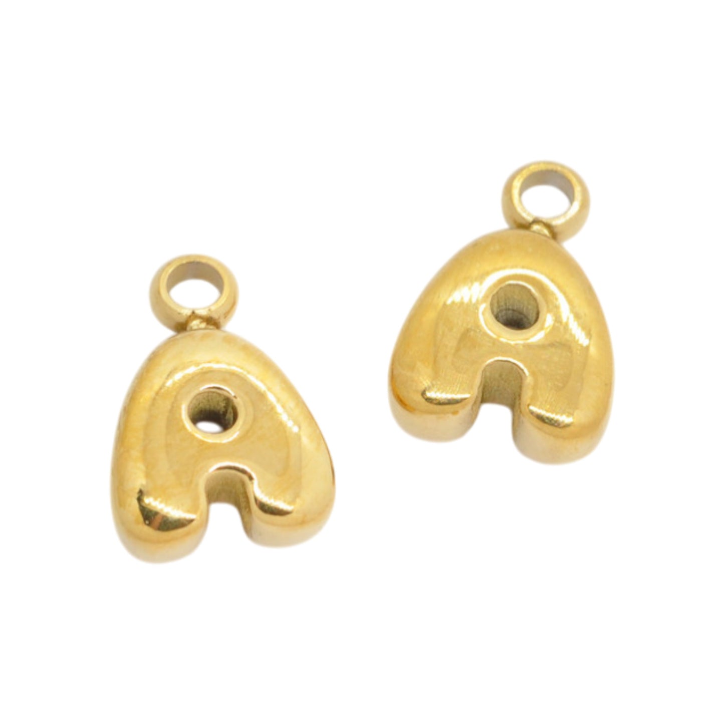 Bubble Buchstaben Charms Halskette / Edelstahl