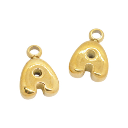 Bubble Buchstaben Charms Halskette / Edelstahl