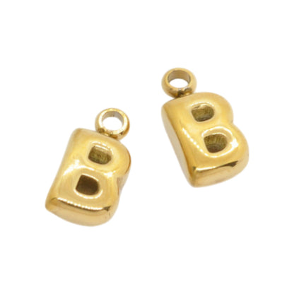 Bubble Buchstaben Charms Halskette / Edelstahl