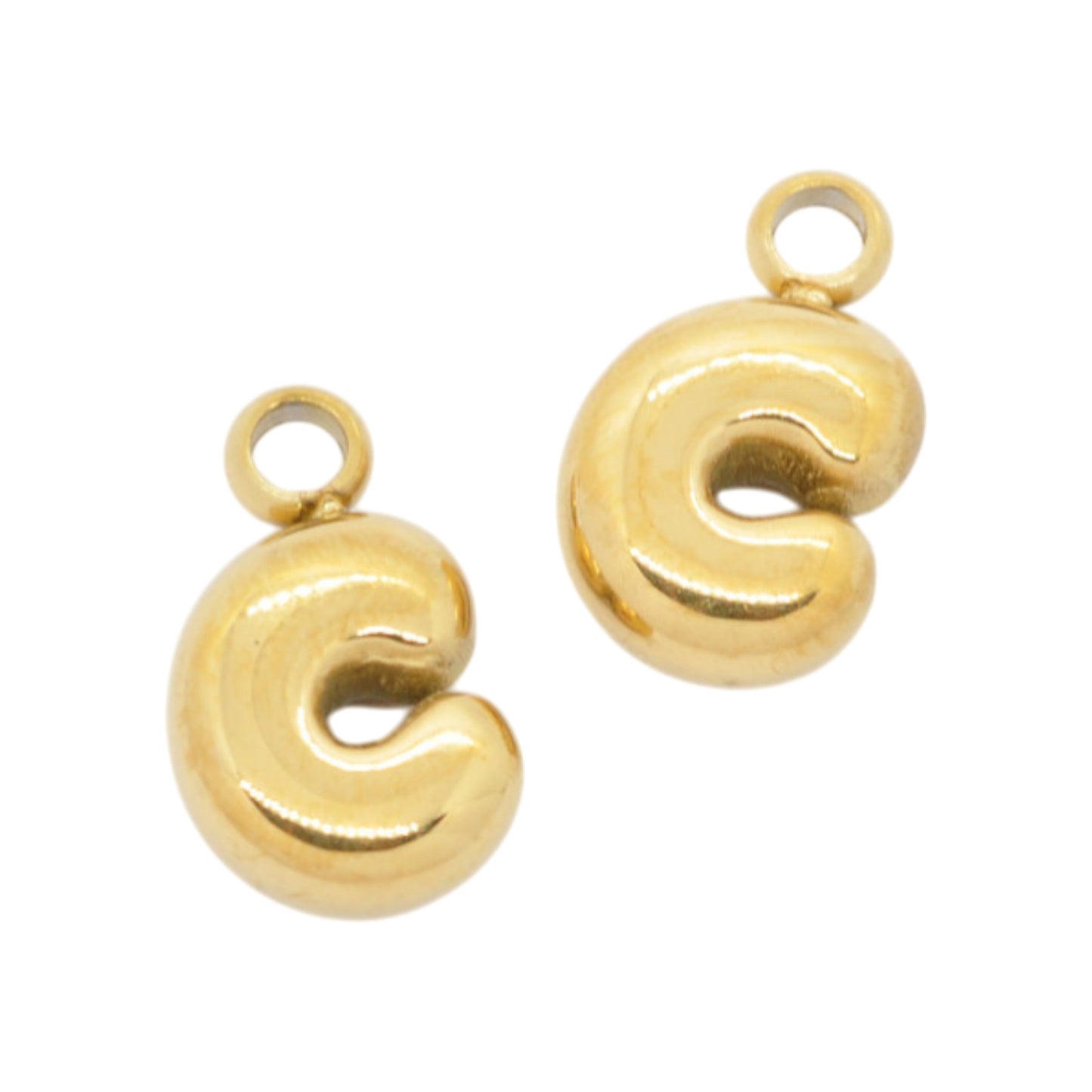 Bubble Buchstaben Charms Halskette / Edelstahl