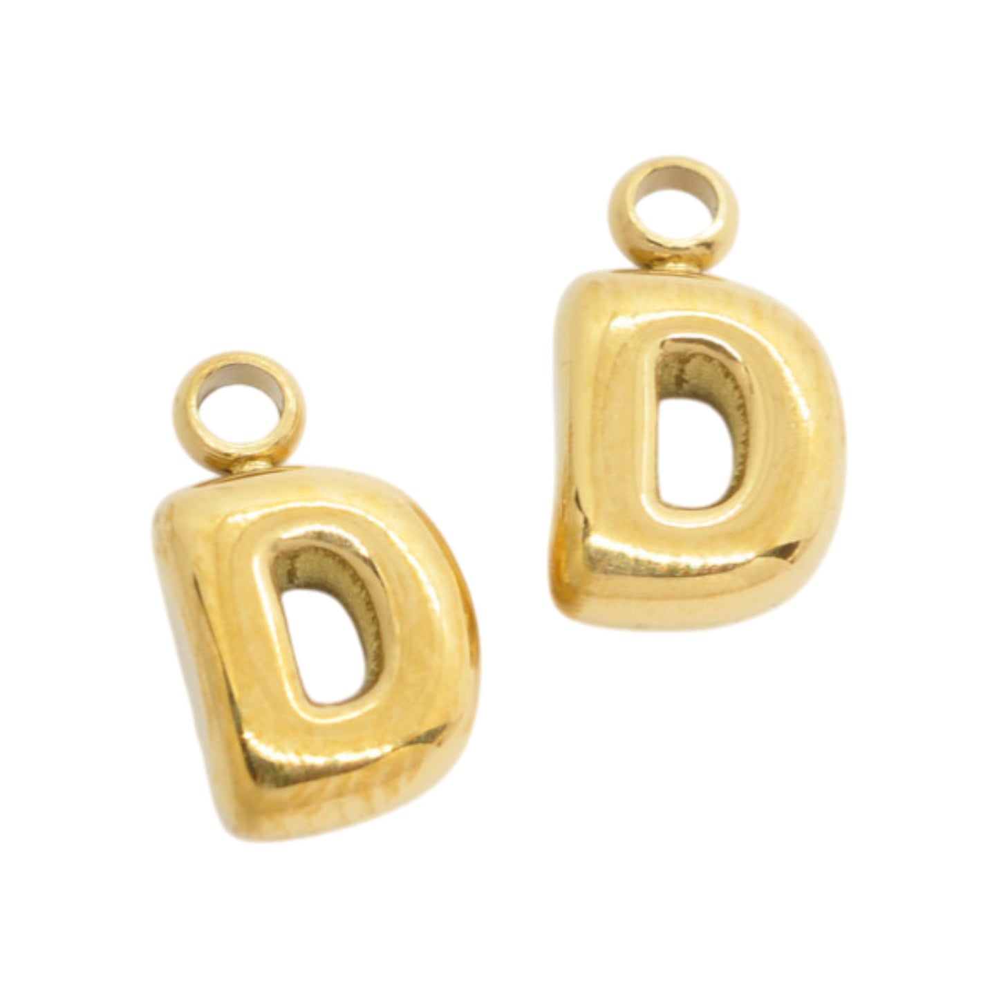 Bubble Buchstaben Charms Halskette / Edelstahl