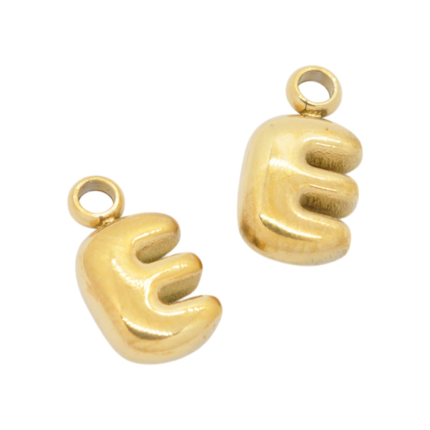 Bubble Buchstaben Charms Halskette / Edelstahl