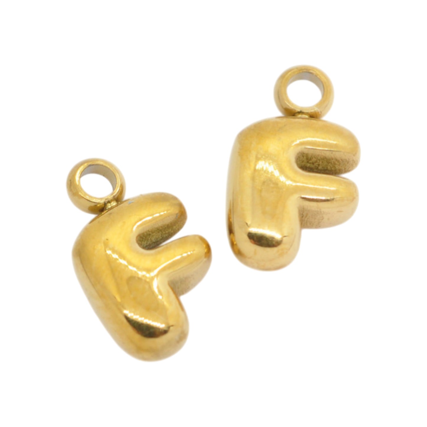 Bubble Buchstaben Charms Halskette / Edelstahl