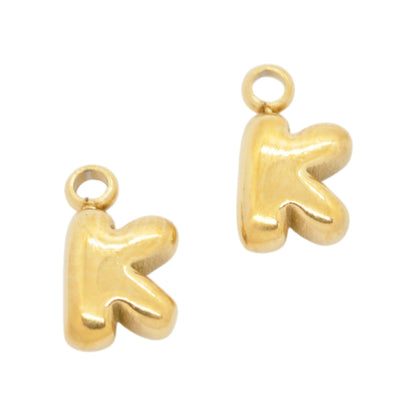 Bubble Buchstaben Charms Halskette / Edelstahl