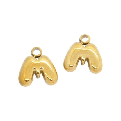 Bubble Buchstaben Charms Halskette / Edelstahl