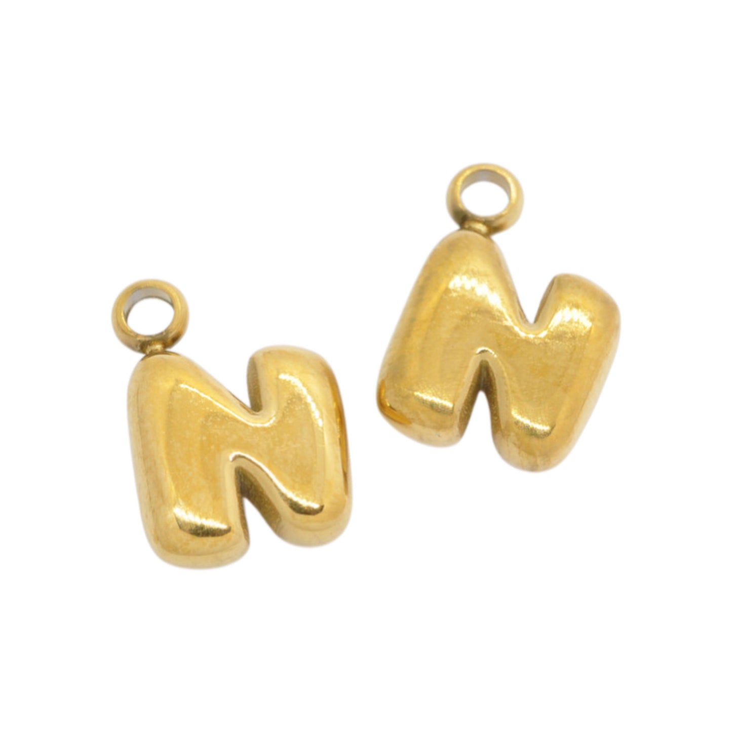Bubble Buchstaben Charms Halskette / Edelstahl