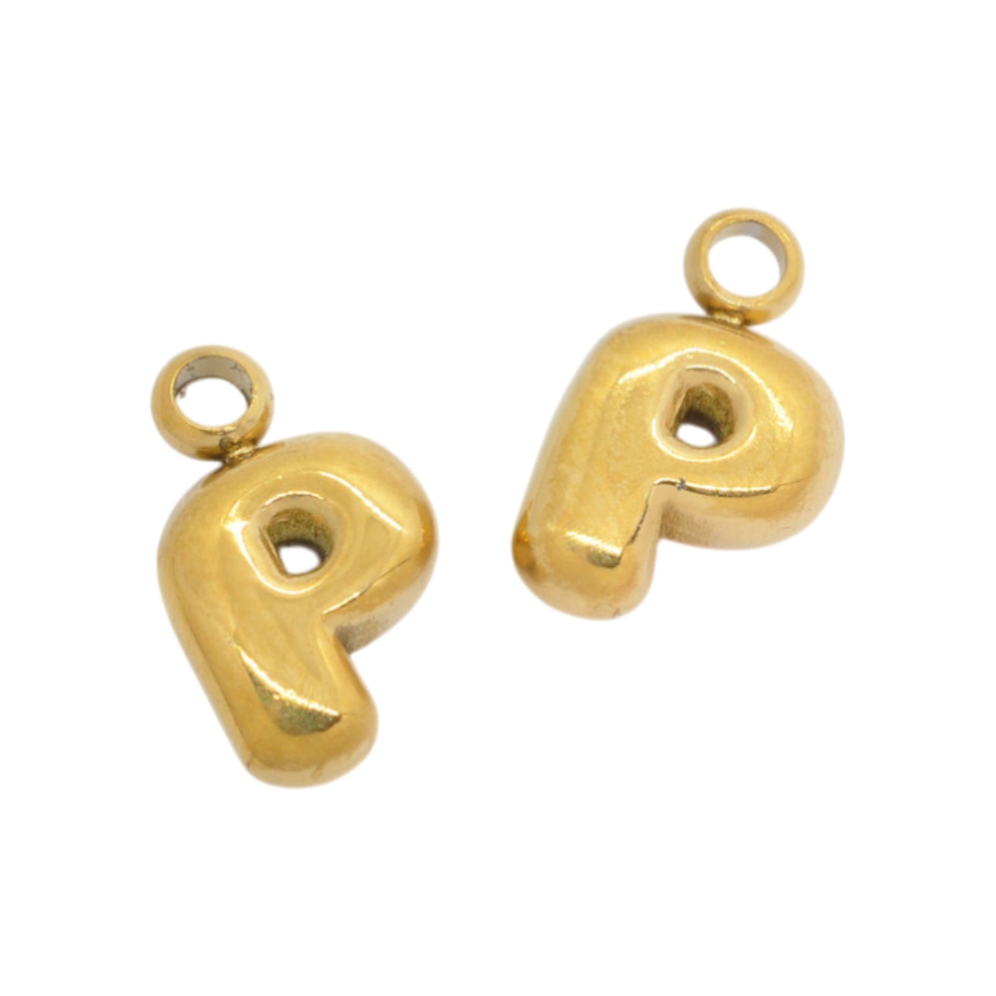 Bubble Buchstaben Charms Halskette / Edelstahl
