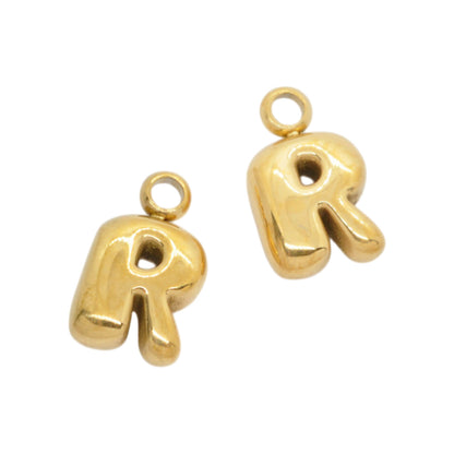 Bubble Buchstaben Charms Halskette / Edelstahl