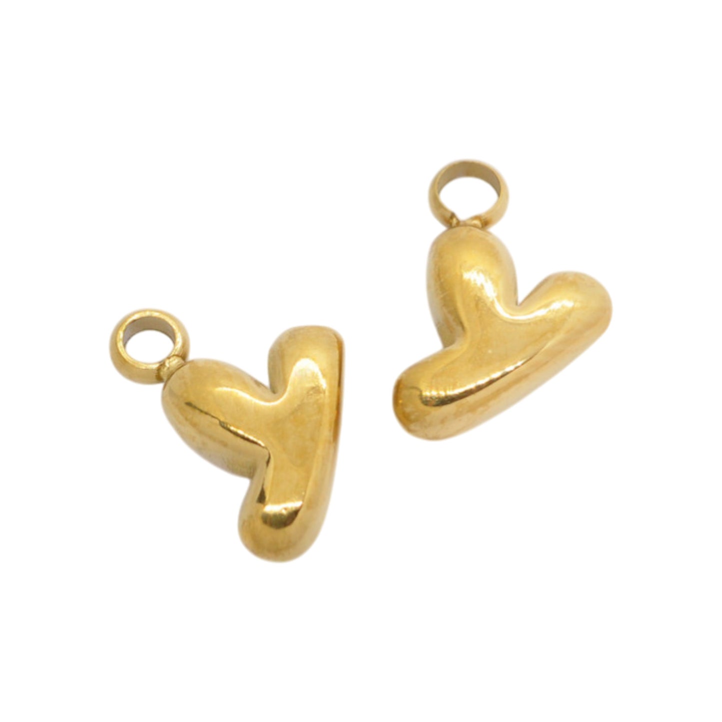 Bubble Buchstaben Charms Halskette / Edelstahl
