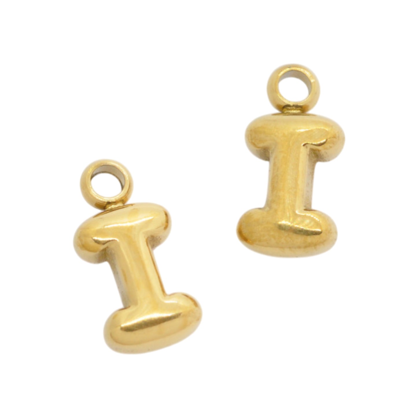 Bubble Buchstaben Charms Halskette / Edelstahl