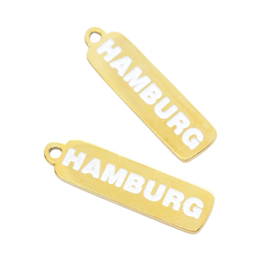 HAMBURG Charm / NUENA Collection Anhänger / Edelstahl