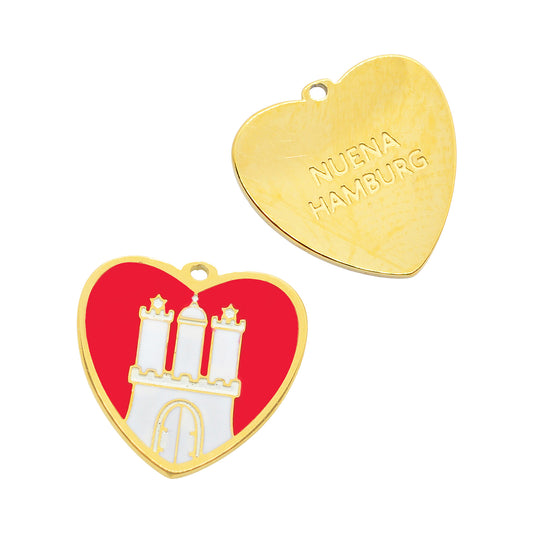 HAMBURG Wappen Charm / NUENA Collection Anhänger / Edelstahl