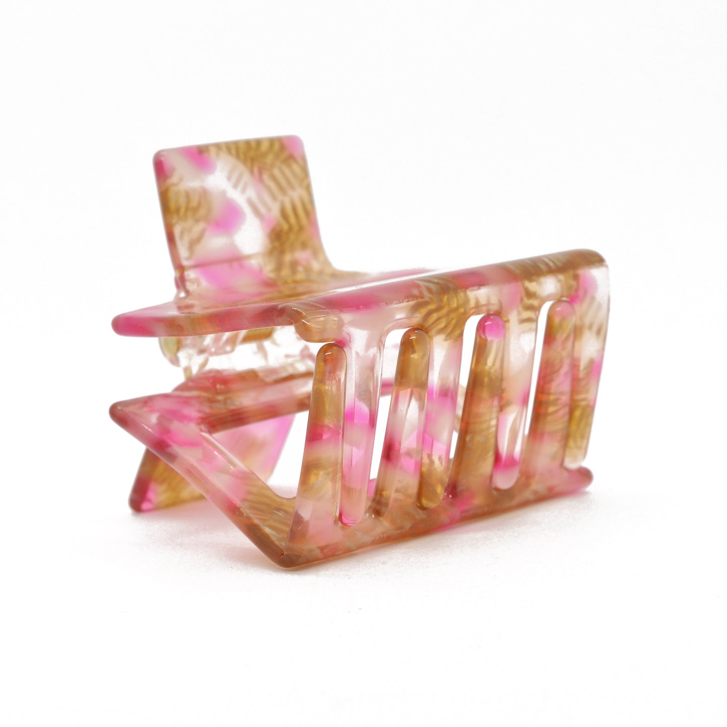 Haarklammer / Geometric wild hibiscus rose