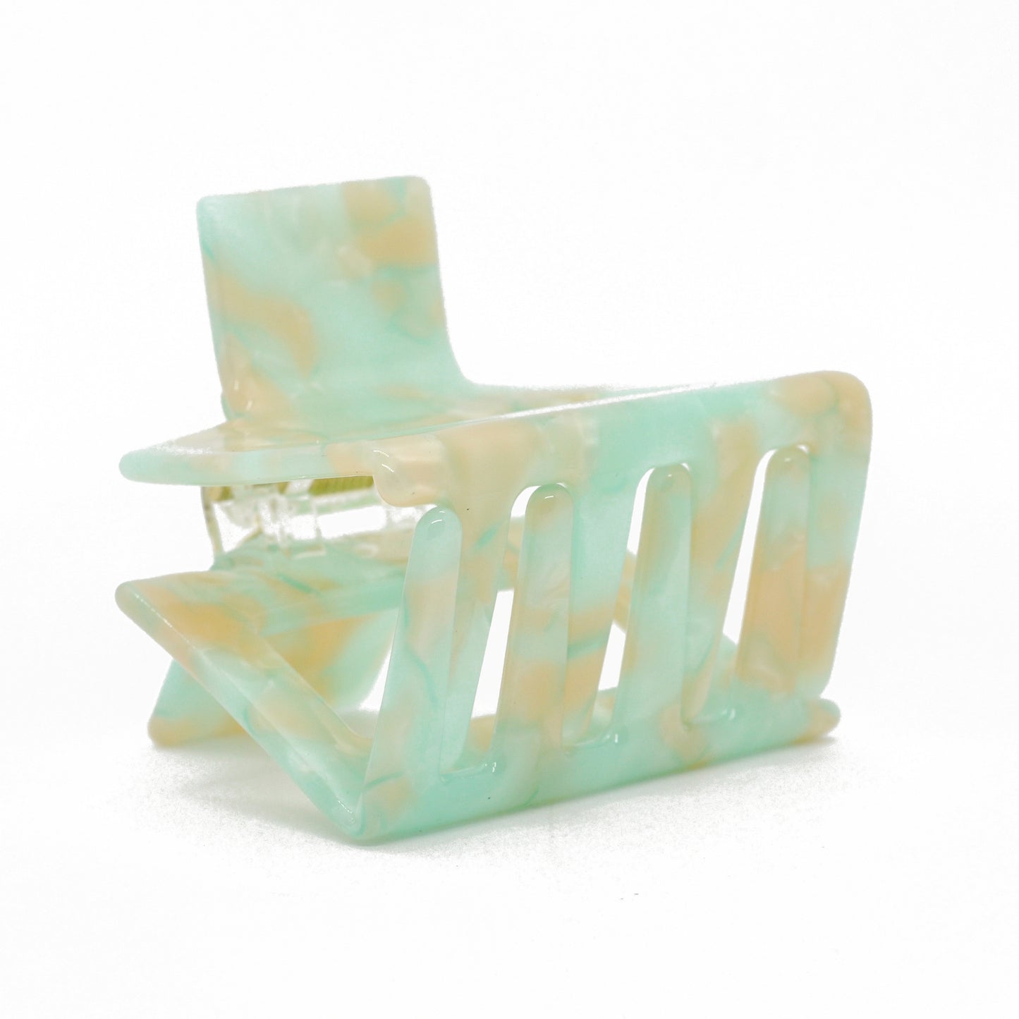 Haarklammer / Geometric wild hibiscus mint