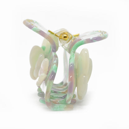 Haarklammer / 3 bling butterflies pastell clouds