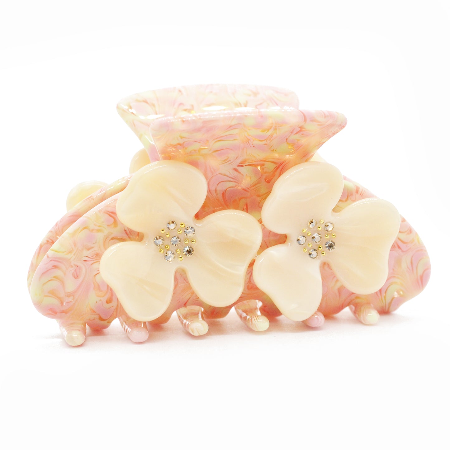 Haarklammer / bling flowers ice cream