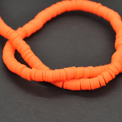 Katsuki Perlen Strang / neon orange / Ø 6 mm